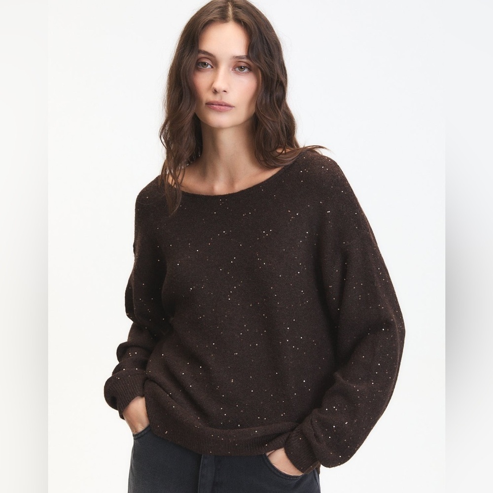 Deluc Catalpa V-Neck Sweater- Size Large- NWT